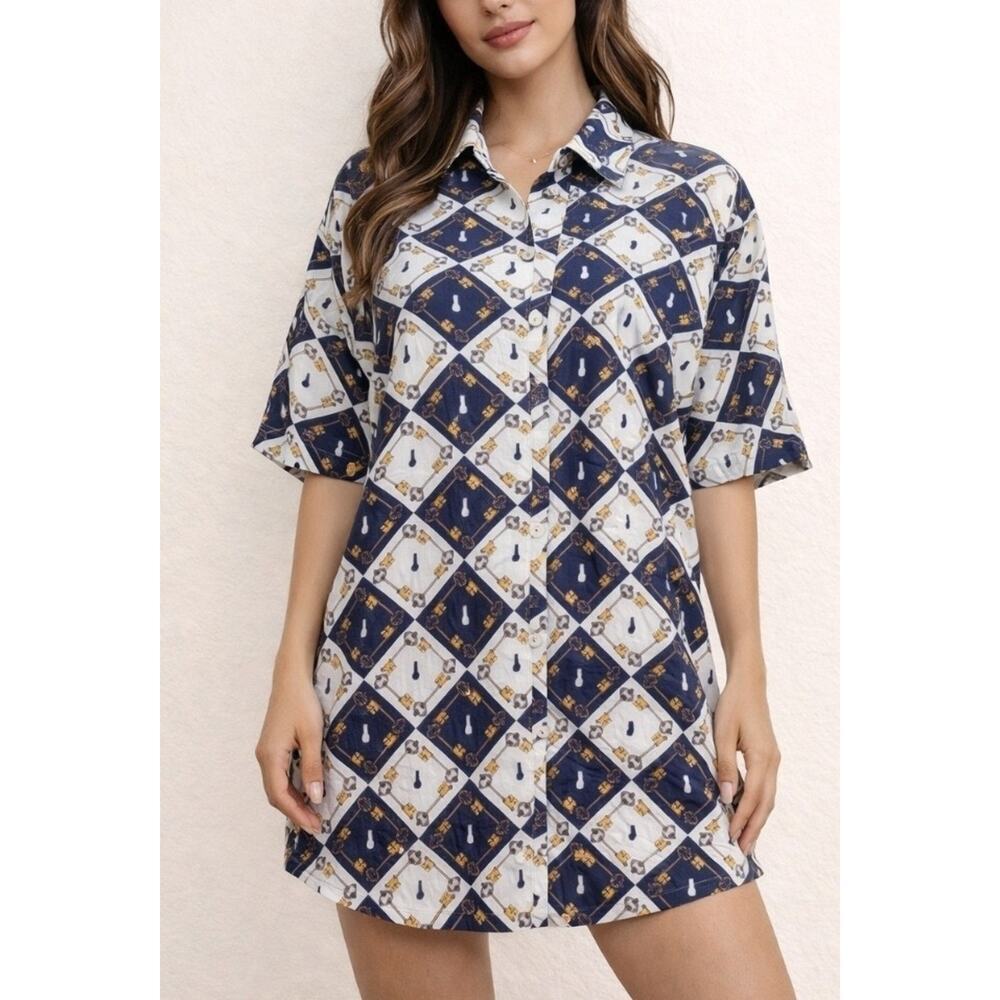 Vintage Girlfriend Robe Kimono Jacket Dress Cover Up Key To My Heart M Joe Boxer